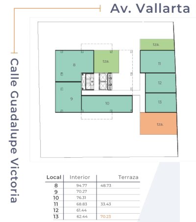 Locales Comerciales -Paralelo Vallarta Zapopan - Planos Planta Alta